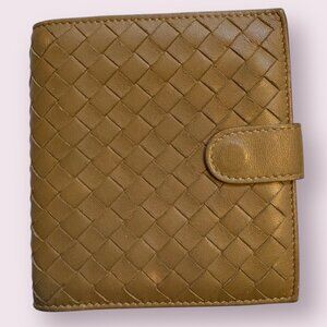 Authentic Bottega Veneta Intrecciato Leather Compact Wallet